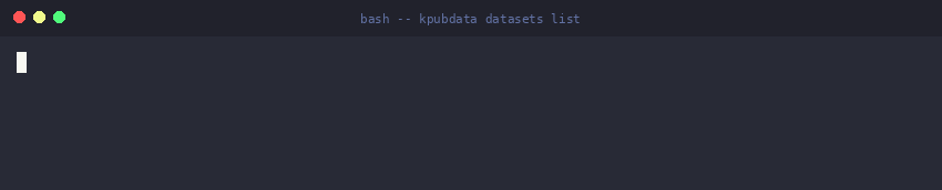 CLI 데이터셋 목록